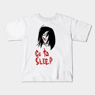 go to sleep. white Kids T-Shirt